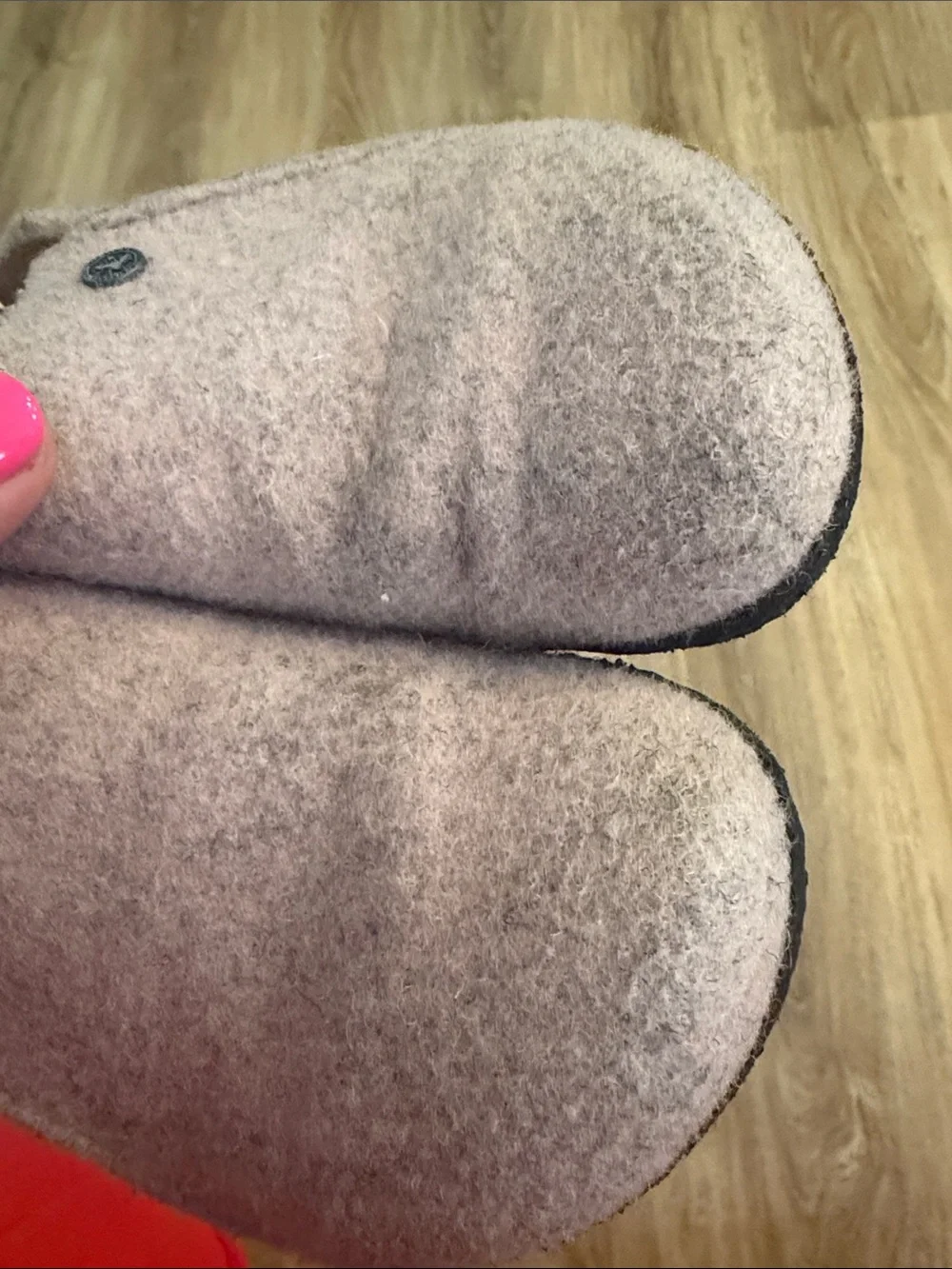 Birkenstock Blush pink Wool Slip-On slipper clog